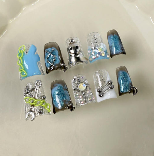 Blue Electric Babe Set